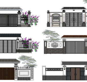 新中式庭院门住宅大门